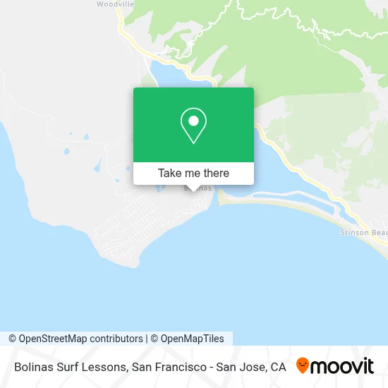 Bolinas Surf Lessons map