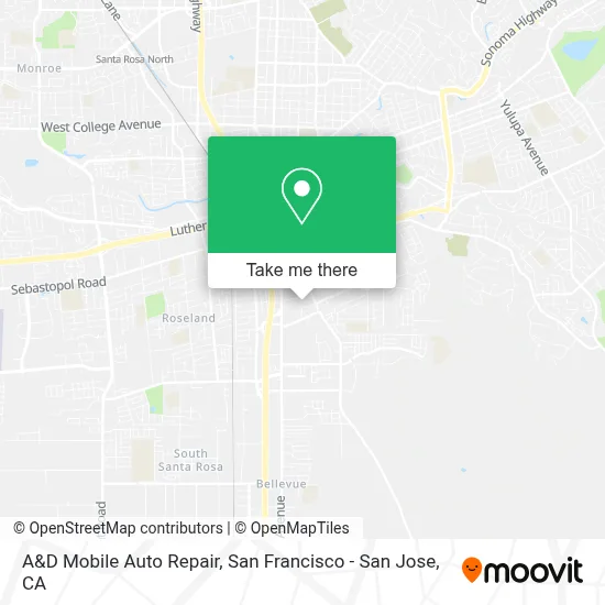 A&D Mobile Auto Repair map