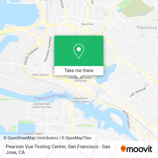 Pearson Vue Testing Center map