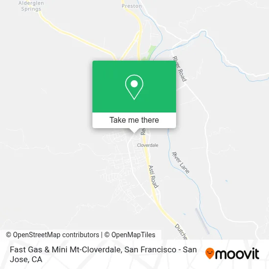 Fast Gas & Mini Mt-Cloverdale map