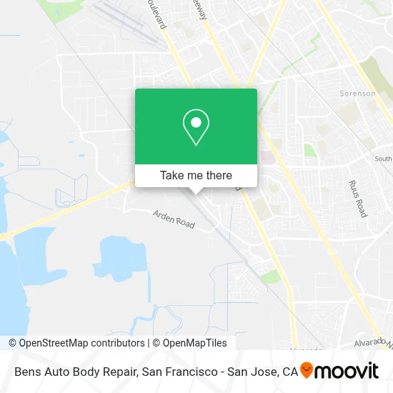 Bens Auto Body Repair map