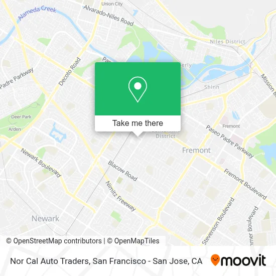 Nor Cal Auto Traders map