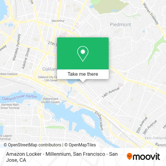Amazon Locker - Millennium map