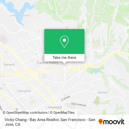 Vicky Chang - Bay Area Realtor map