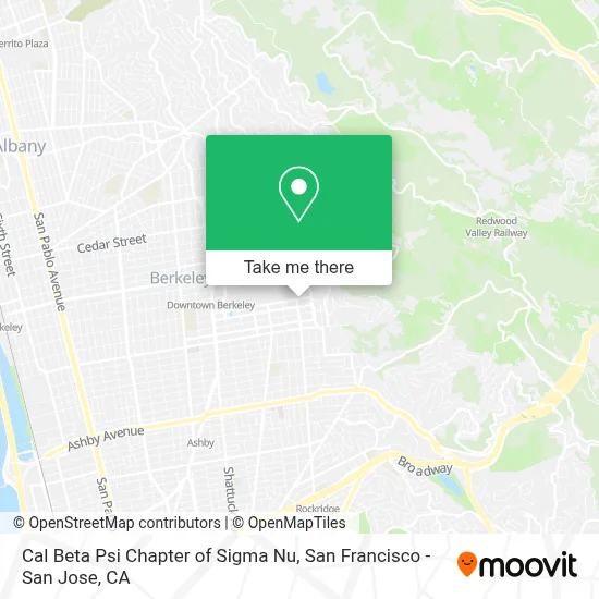 Cal Beta Psi Chapter of Sigma Nu map