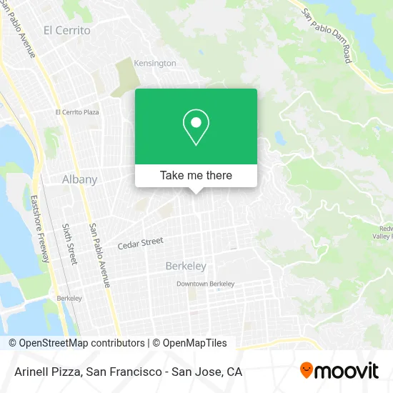 Arinell Pizza map