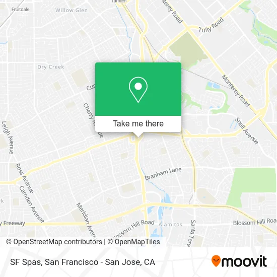 SF Spas map