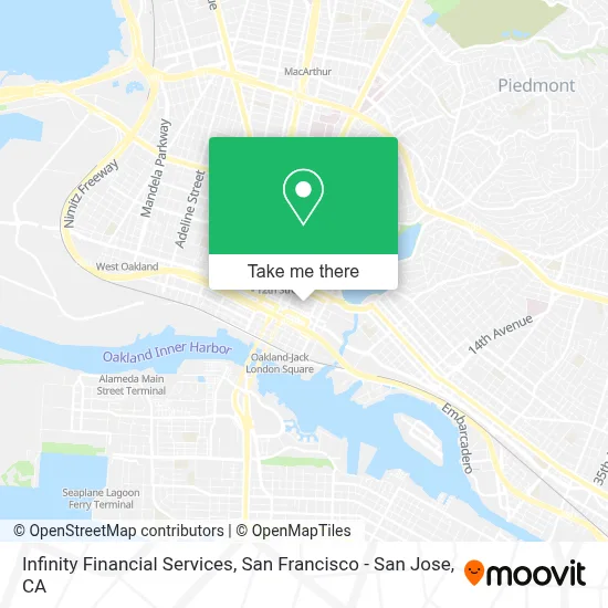 Infinity Financial Services map