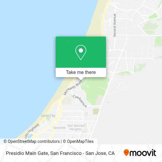 Presidio Main Gate map