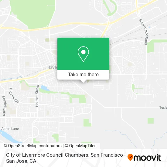 City of Livermore Council Chambers map