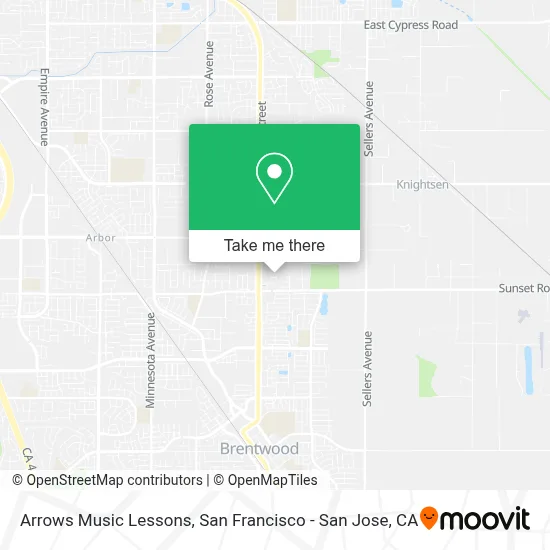 Arrows Music Lessons map