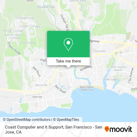 Coast Computer and It Support map