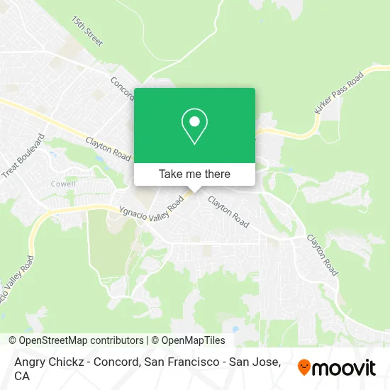 Angry Chickz - Concord map