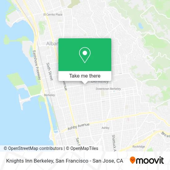 Knights Inn Berkeley map