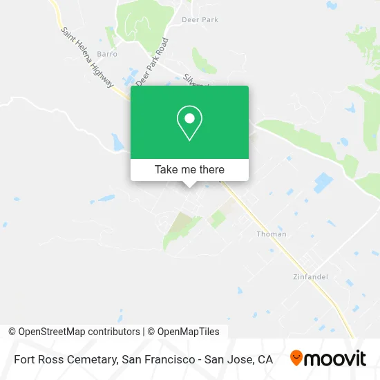 Fort Ross Cemetary map