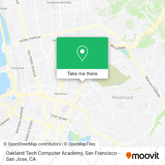 Oakland Tech Computer Academy map