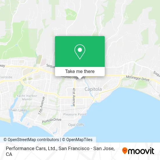 Performance Cars, Ltd. map