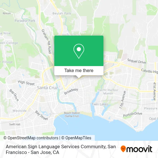 American Sign Language Services Community map