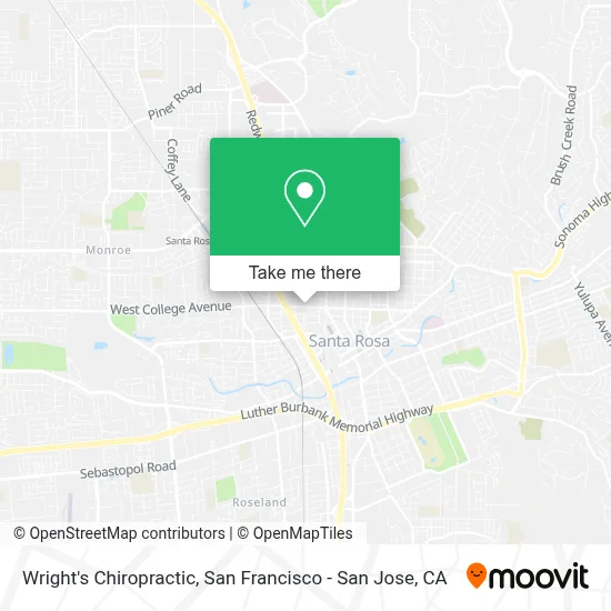 Wright's Chiropractic map