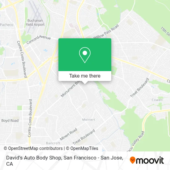 David's Auto Body Shop map