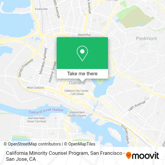 California Minority Counsel Program map