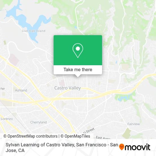 Sylvan Learning of Castro Valley map