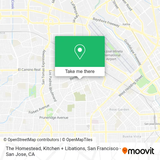 The Homestead, Kitchen + Libations map