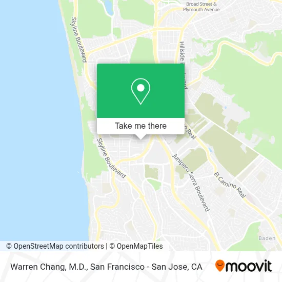 Warren Chang, M.D. map