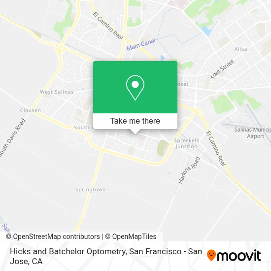 Hicks and Batchelor Optometry map