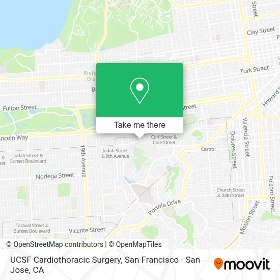 UCSF Cardiothoracic Surgery map