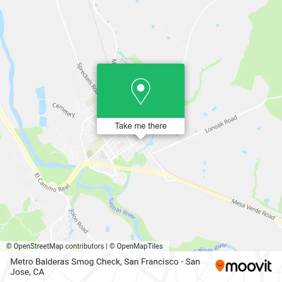 Metro Balderas Smog Check map