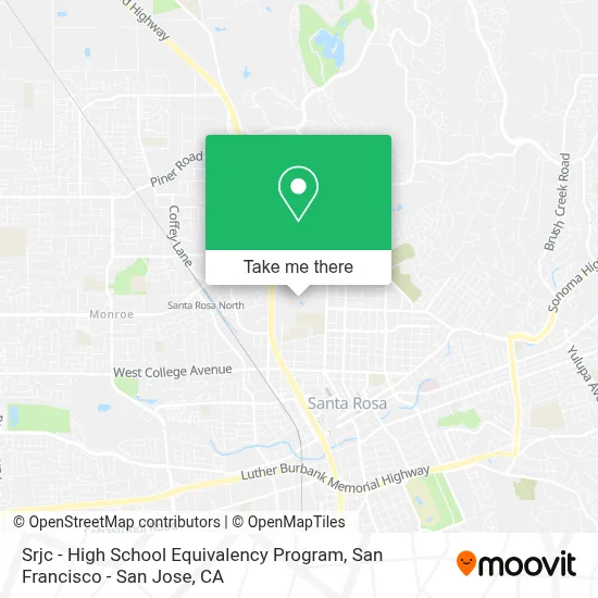 Srjc - High School Equivalency Program map