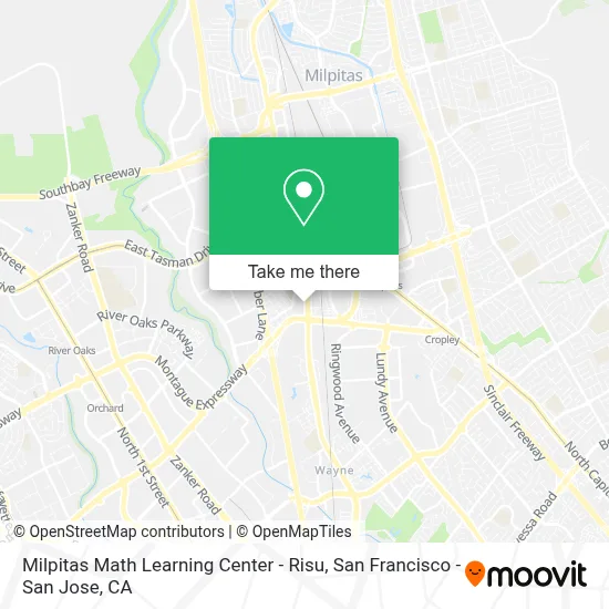 Milpitas Math Learning Center - Risu map