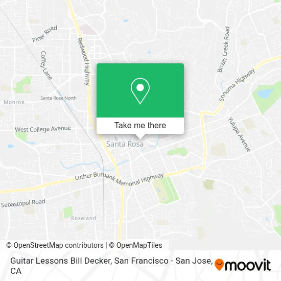 Guitar Lessons Bill Decker map