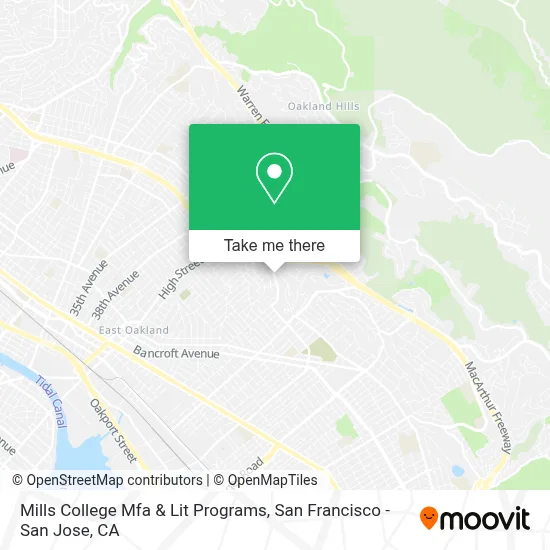 Mills College Mfa & Lit Programs map