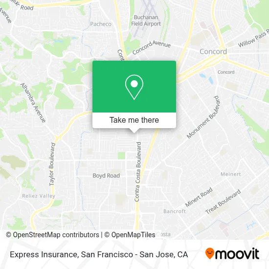 Express Insurance map