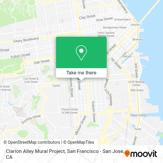 Clarion Alley Mural Project map