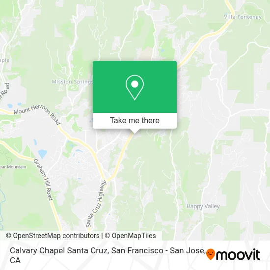 Calvary Chapel Santa Cruz map