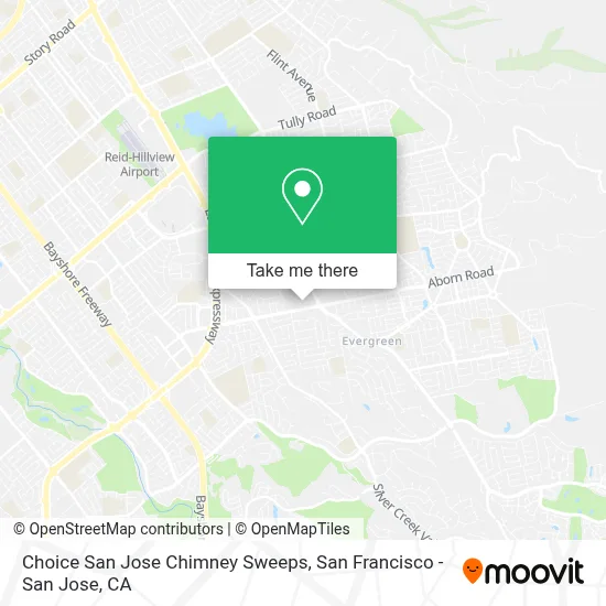 Choice San Jose Chimney Sweeps map