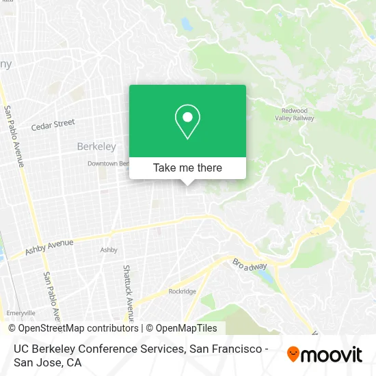 UC Berkeley Conference Services map