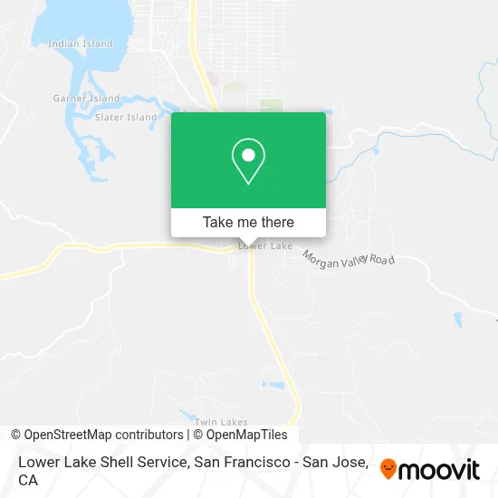 Lower Lake Shell Service map