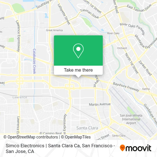 Simco Electronics | Santa Clara Ca map