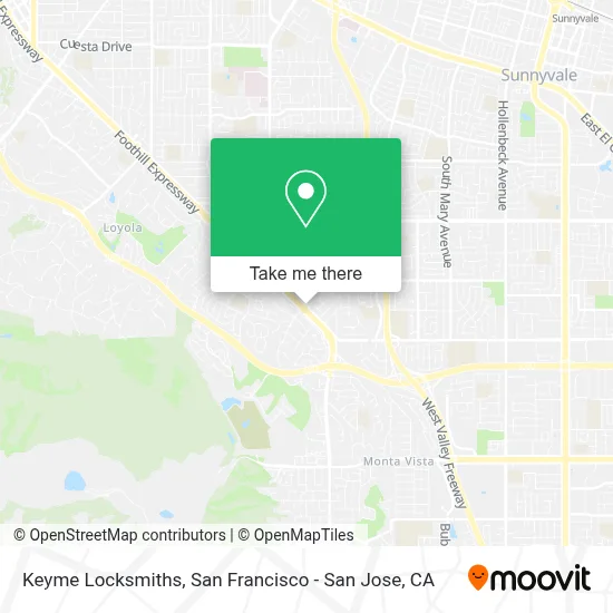 Keyme Locksmiths map
