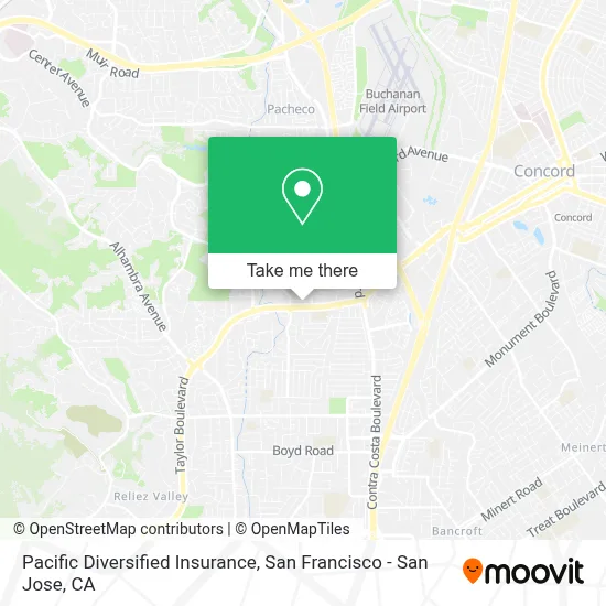 Pacific Diversified Insurance map