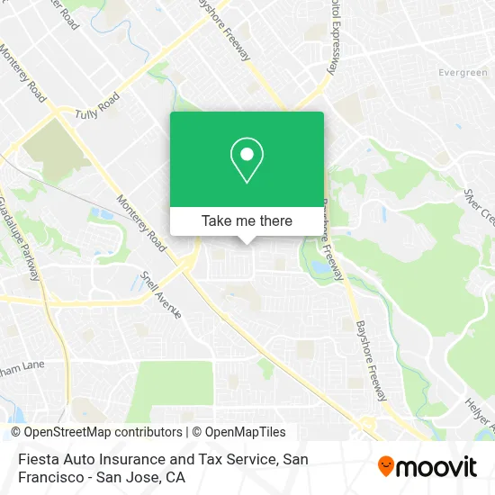 Fiesta Auto Insurance and Tax Service map