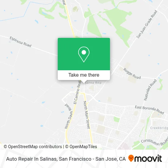 Auto Repair In Salinas map