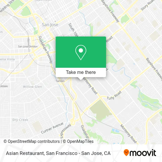 Asian Restaurant map