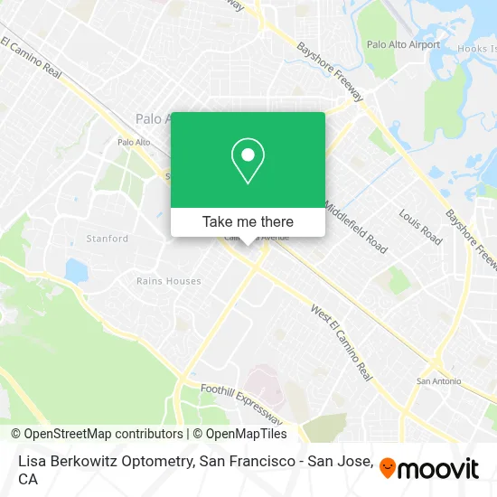 Lisa Berkowitz Optometry map