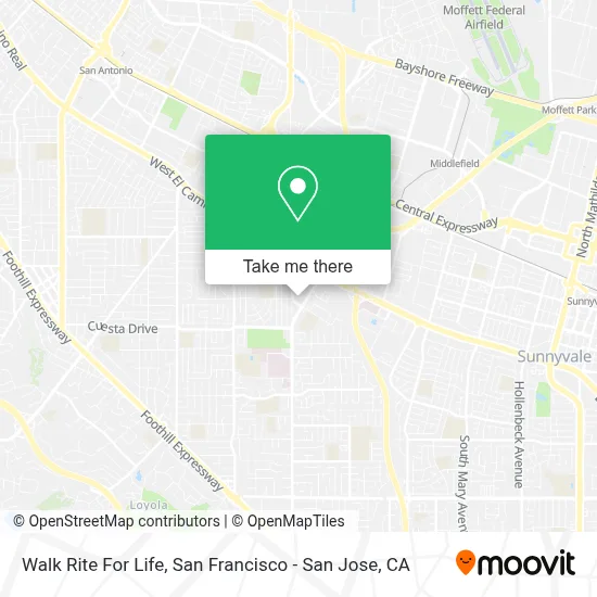 Walk Rite For Life map