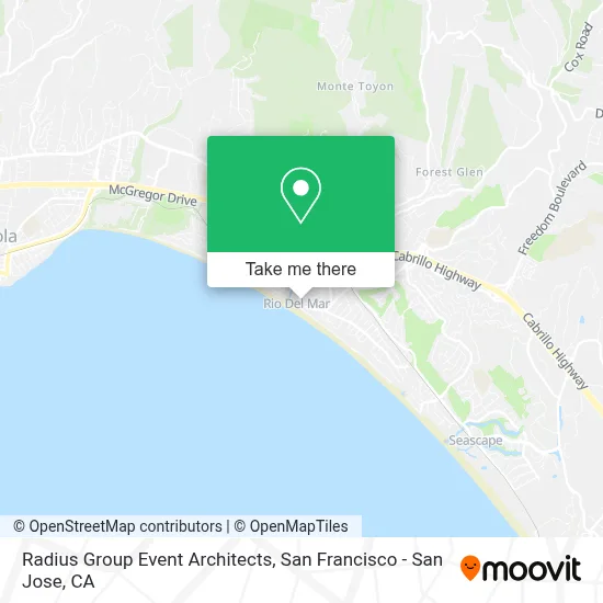Radius Group Event Architects map